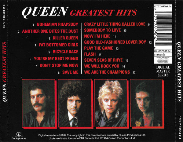 Queen - Greatest Hits (CD) - Discogs image 2