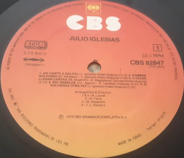 Julio Iglesias - Por Una Mujer (LP) - Discogs image 3