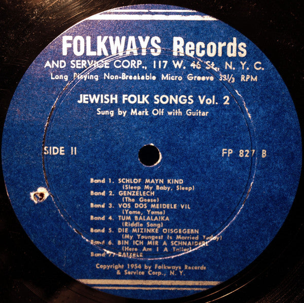 Mark Olf - Jewish Folk Songs Vol. 2 (LP) - Discogs image 2