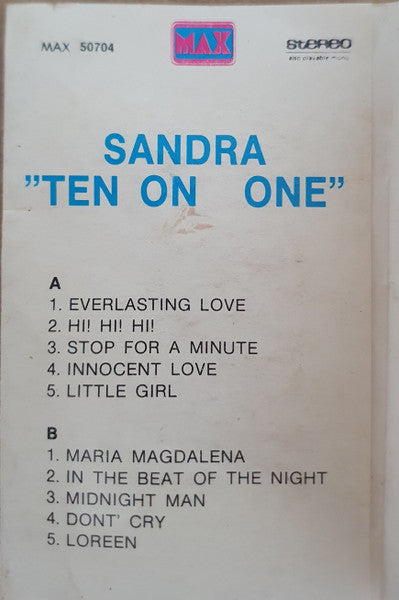 Sandra - Ten On One (The Singles) (Cassette) - Discogs image 2