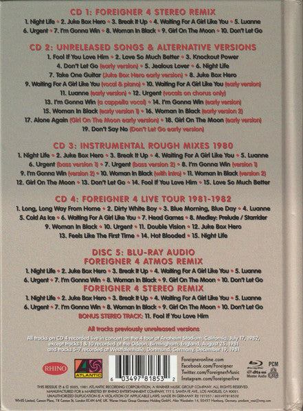 Foreigner - 4 (CD) - Discogs image 2