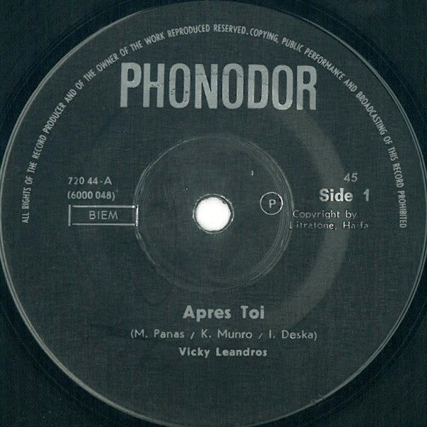 Vicky Leandros - Après Toi (7") - Discogs image 3