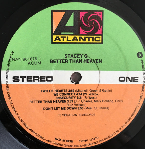 Stacey Q - Better Than Heaven (LP) - Discogs image 3