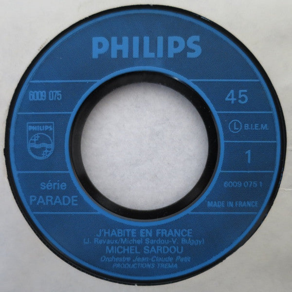 Michel Sardou - J'habite En France (7") - Discogs image 3