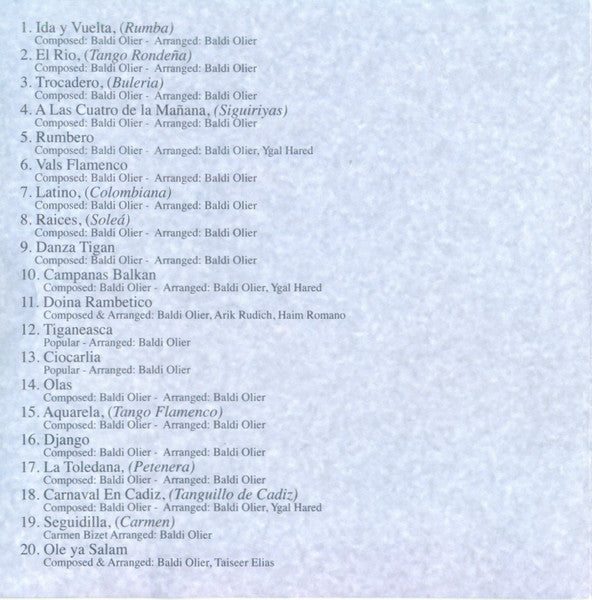 Baldi Olier - Mediterranian (Collection) (CD) - Discogs image 2