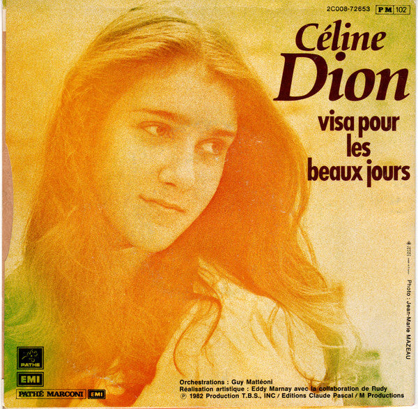 Céline Dion - D'amour Ou D'amitié (7") - Discogs image 2