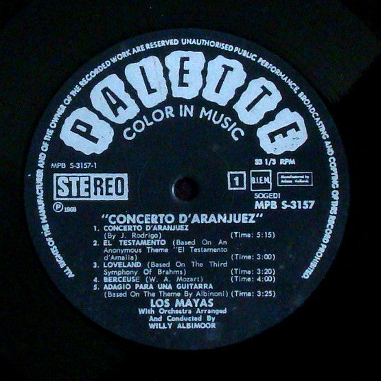 Los Mayas - Concerto D'Aranjuez (LP) - Discogs image 3