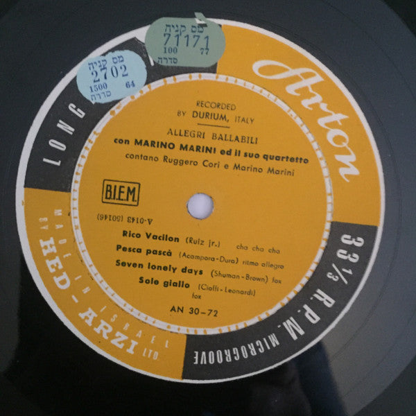 Marino Marini Ed Il Suo Quartetto - Let Us Dance (LP) - Discogs image 4
