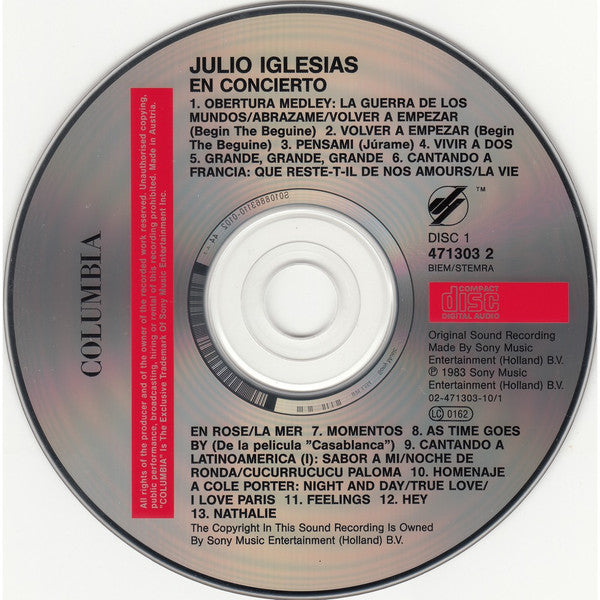 Julio Iglesias - En Concierto (2xCD) - Discogs image 3