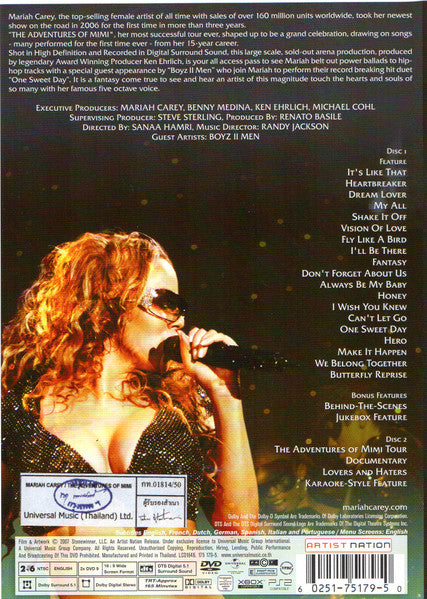 Mariah Carey - The Adventures Of Mimi (2xDVD) - Discogs image 2