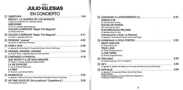 Julio Iglesias - En Concierto (2xCD) - Discogs image 6
