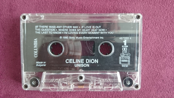 Céline Dion - Unison (Cassette) - Discogs image 4