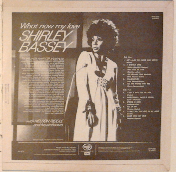 Shirley Bassey With Nelson Riddle And His Orchestra - What Now My Love (LP) - Discogs image 2