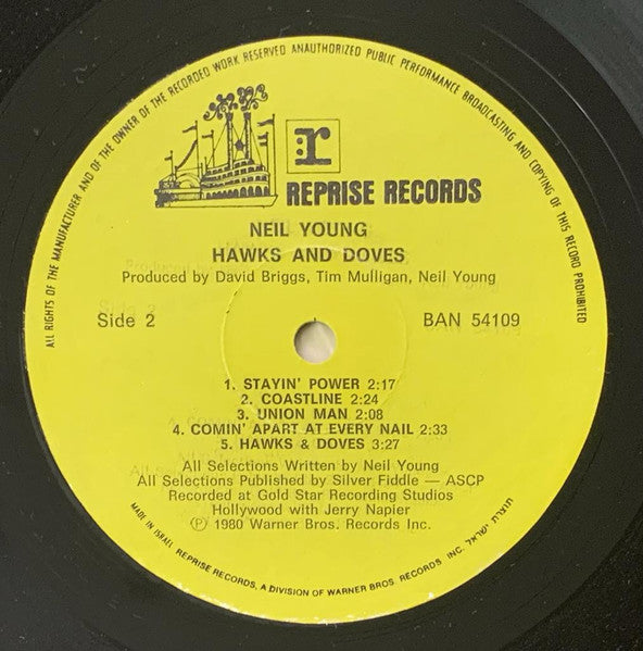 Neil Young - Hawks & Doves (LP) - Discogs image 5
