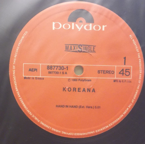 Koreana - Hand In Hand (12") - Discogs image 3