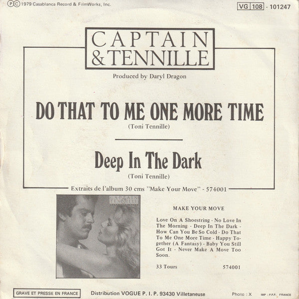 Captain And Tennille - Do That To Me One More Time (7") - Discogs image 2