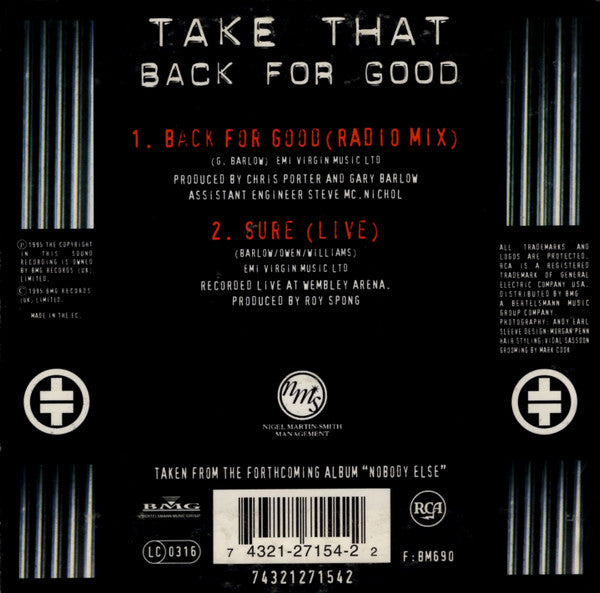 Take That - Back For Good (CD) - Discogs image 2