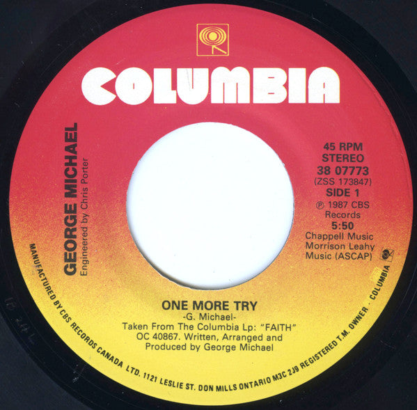 George Michael - One More Try (7") - Discogs image 3