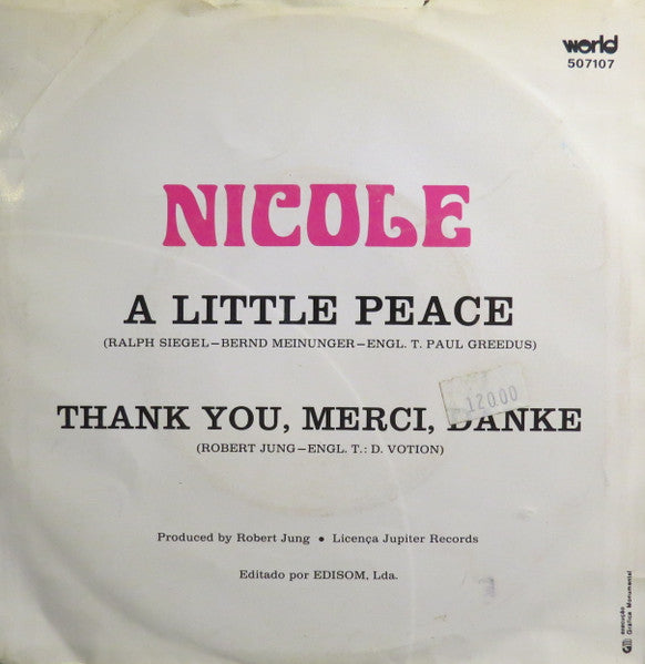 Nicole (2) - A Little Peace (7") - Discogs image 4