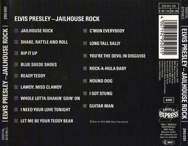 Elvis Presley - Jailhouse Rock (CD) - Discogs image 3