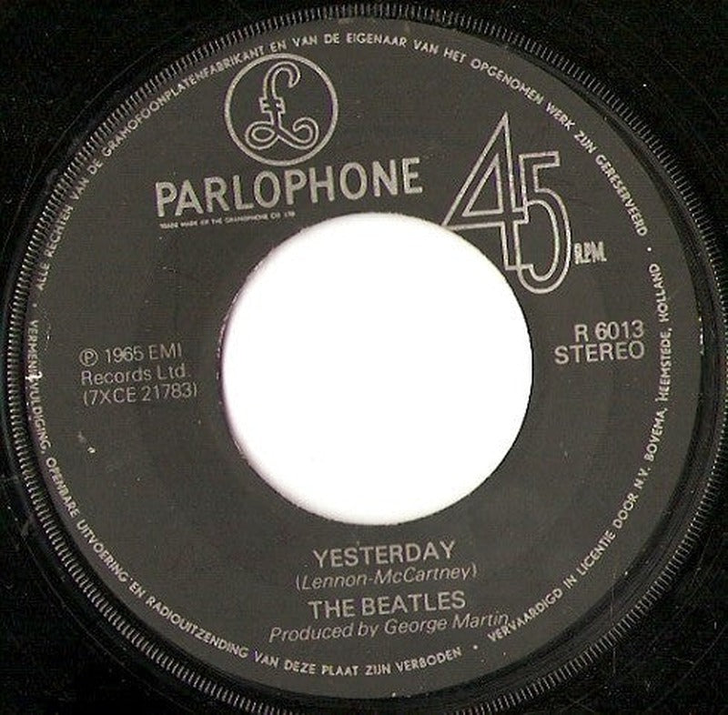 Beatles, The - Yesterday c/w I Should Have Known Better (7") - Discogs image 3