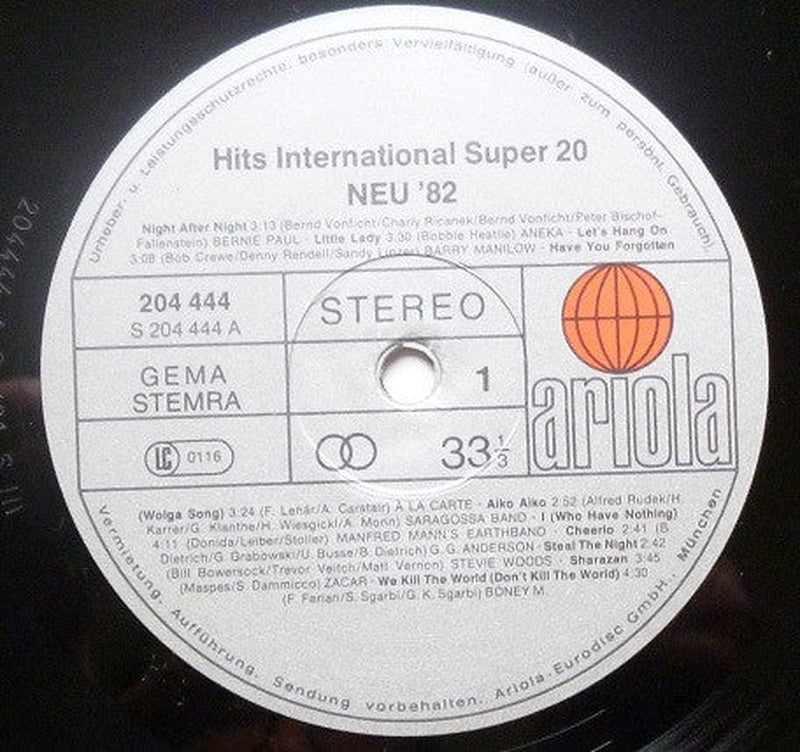 Various - Hits International Super 20 Neu '82 (LP) - Discogs image 3
