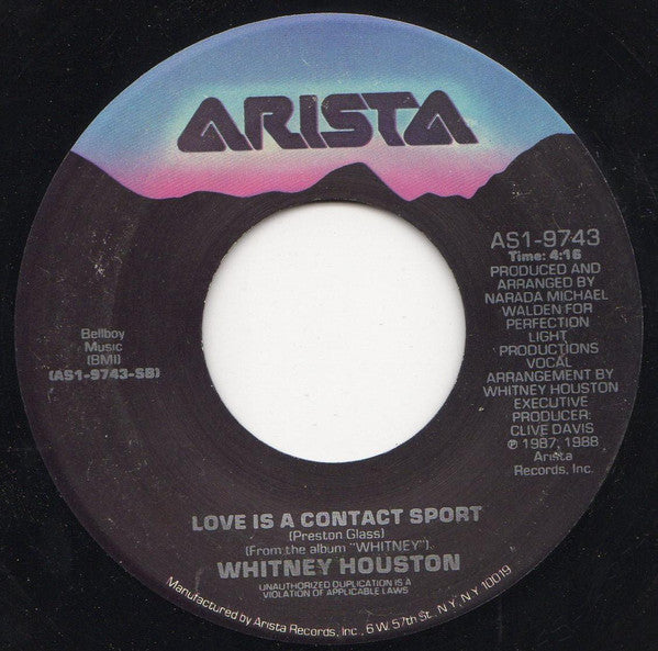 Whitney Houston - One Moment In Time (7") - Discogs image 4