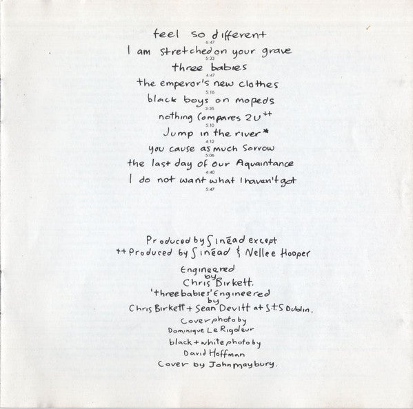 Sinéad O'Connor - I Do Not Want What I Haven't Got (CD) - Discogs image 6