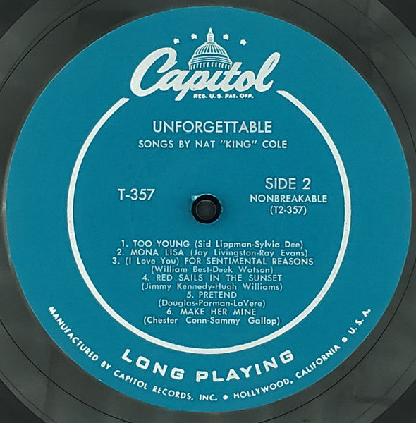 Nat King Cole - Unforgettable (LP) - Discogs image 4