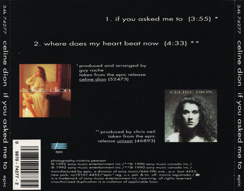Céline Dion - If You Asked Me To (CD) - Discogs image 2