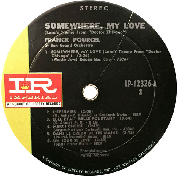 Franck Pourcel Et Son Grand Orchestre - Somewhere, My Love (Lara's Theme From "Dr. Zhivago") (LP) - Discogs image 3