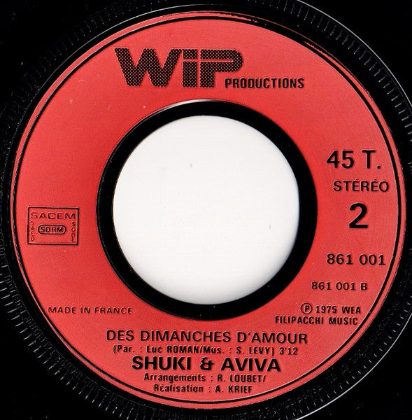 Shuky & Aviva - Bye, Bye, A Bientôt (7") - Discogs image 4