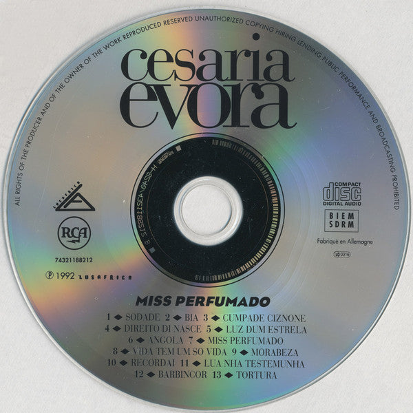 Cesaria Evora - Miss Perfumado (CD) - Discogs image 3