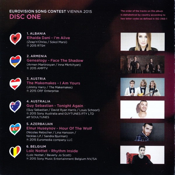 Various - Eurovision Song Contest Vienna 2015 - Building Bridges (2xCD) - Discogs image 5