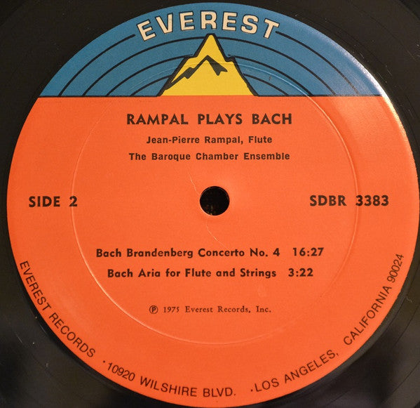 Jean-Pierre Rampal , Flute Baroque Chamber Orchestra, The, Johann Sebastian Bach - Rampal Plays Bach (LP) - Discogs image 4