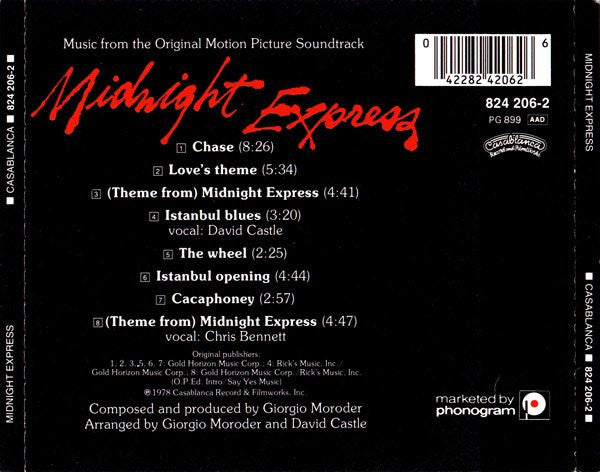 Giorgio Moroder - Midnight Express (Music From The Original Motion Picture Soundtrack) (CD) - Discogs image 2
