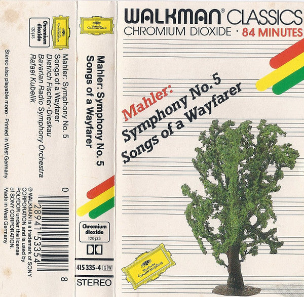 Gustav Mahler - Symphony No. 5 / Songs Of A Wayfarer (Cassette)