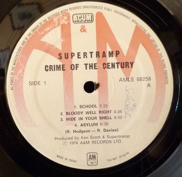 Supertramp - Crime Of The Century (LP) - Discogs image 3
