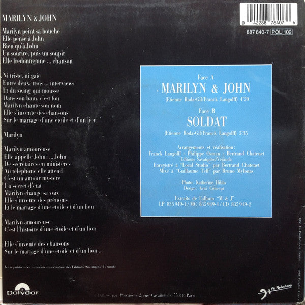 Vanessa Paradis - Marilyn & John (7") - Discogs image 2