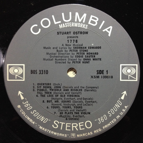 William Daniels, Paul Hecht, Clifford David, Roy Poole - 1776 (A New Musical) (LP) - Discogs image 3