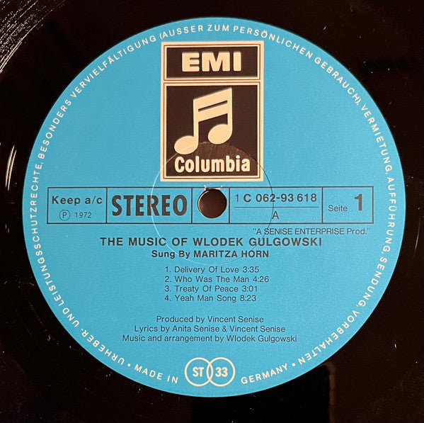 Maritza Horn - The Music Of Wlodek Gulgowski (LP) - Discogs image 4