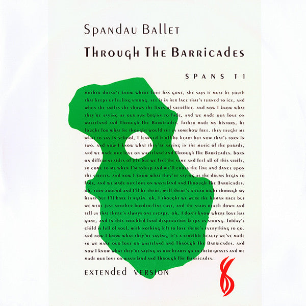 Spandau Ballet - Through The Barricades (Extended Version) (12")