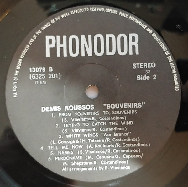 Demis Roussos - Souvenirs (LP) - Discogs image 3