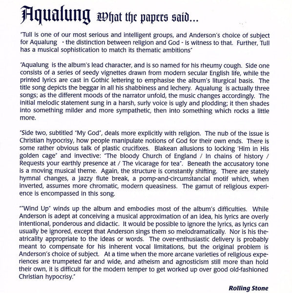 Jethro Tull - Aqualung (CD) - Discogs image 6