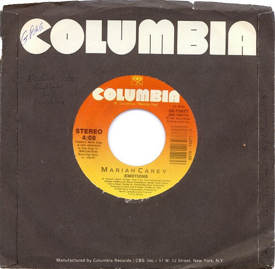 Mariah Carey - Emotions (7") - Discogs image 3