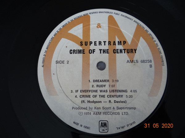 Supertramp - Crime Of The Century (LP) - Discogs image 6