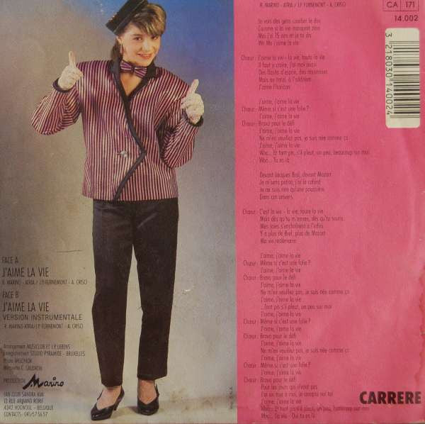 Sandra Kim - J'Aime La Vie (7") - Discogs image 2