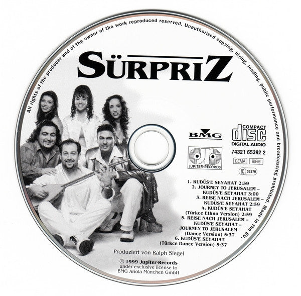 Sürpriz - Reise Nach Jerusalem · Kudüs’e Seyahat · Journey To Jerusalem (CD) - Discogs image 4