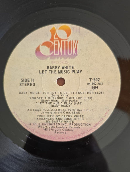 Barry White - Let The Music Play (LP) - Discogs image 5