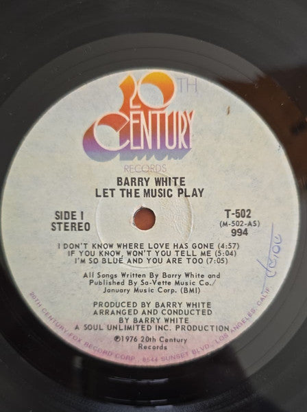 Barry White - Let The Music Play (LP) - Discogs image 3